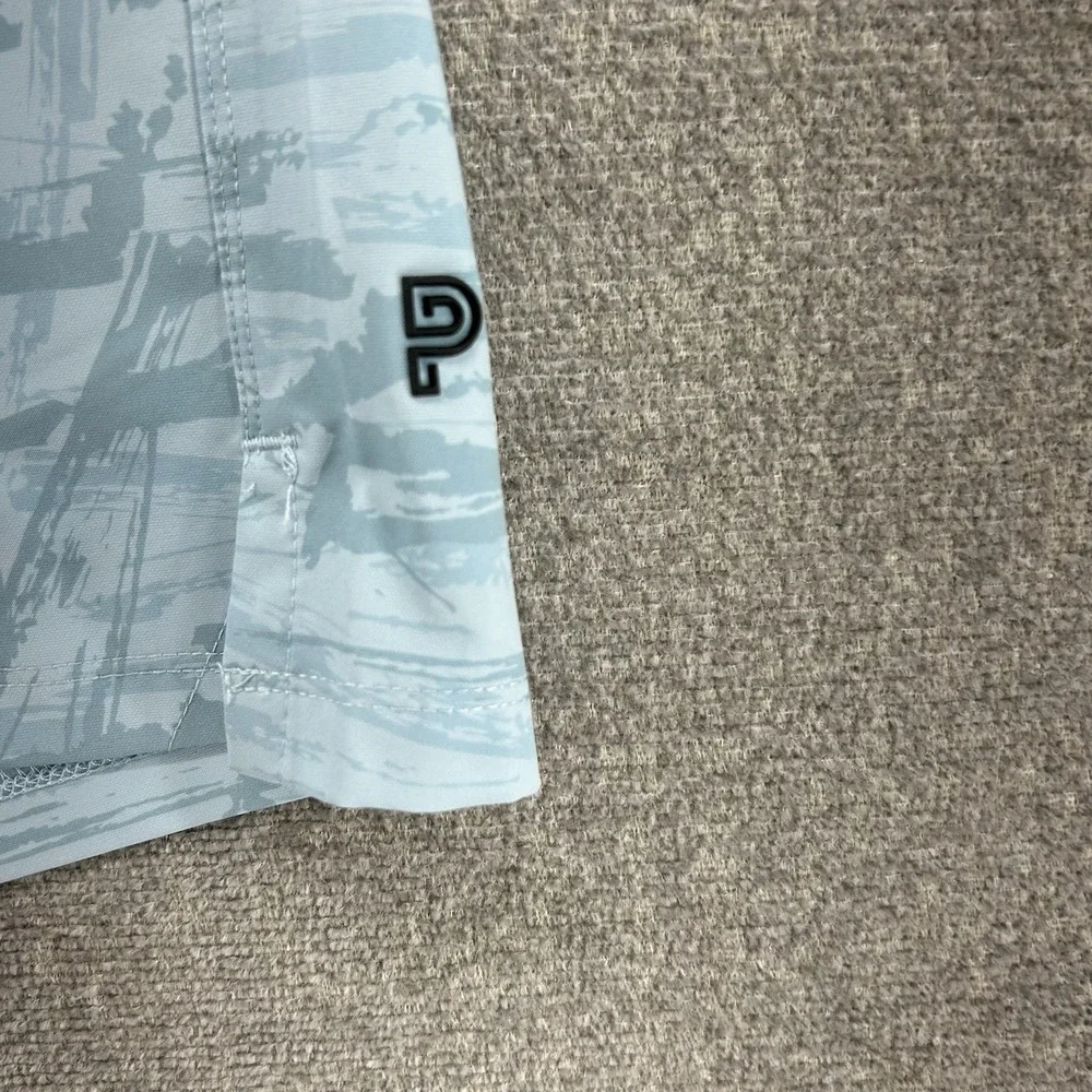 Public Rec Shorts Men Size 42 Light Blue Geometric Drawstrings Summer Beach